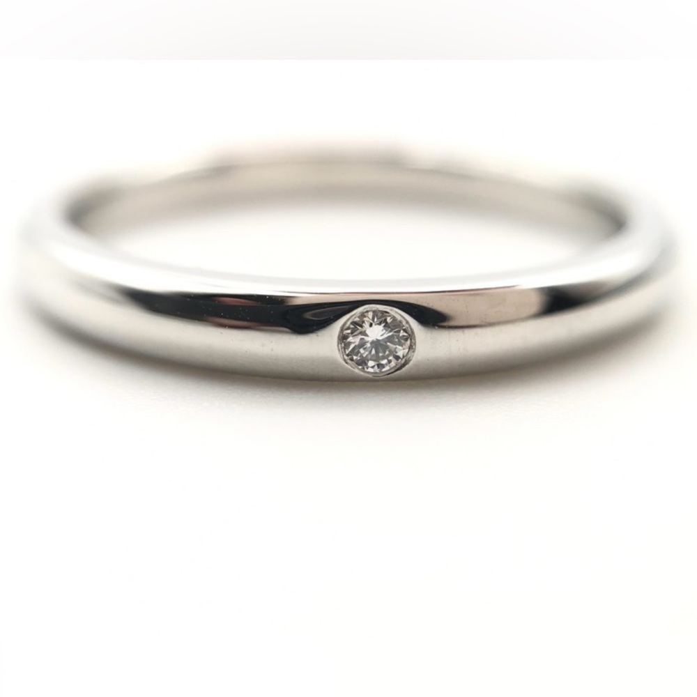 Tiffany & Co Platinum Diamond stacking band ring by Elsa Perertti